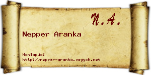 Nepper Aranka névjegykártya